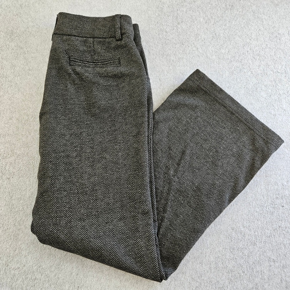 RIDERS BY LEE | 8P Herringbone Upcycled Patchwork Trousers Grey Wide Leg Pants